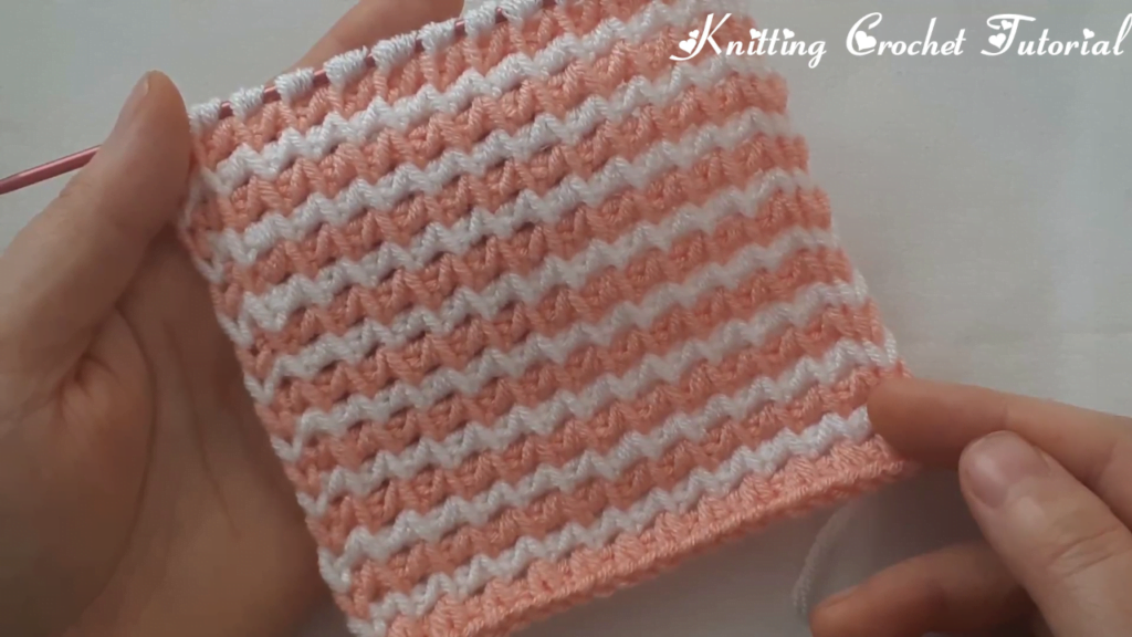 VERY EASY TUNISIA BABY VEST KNITTING MODEL 02