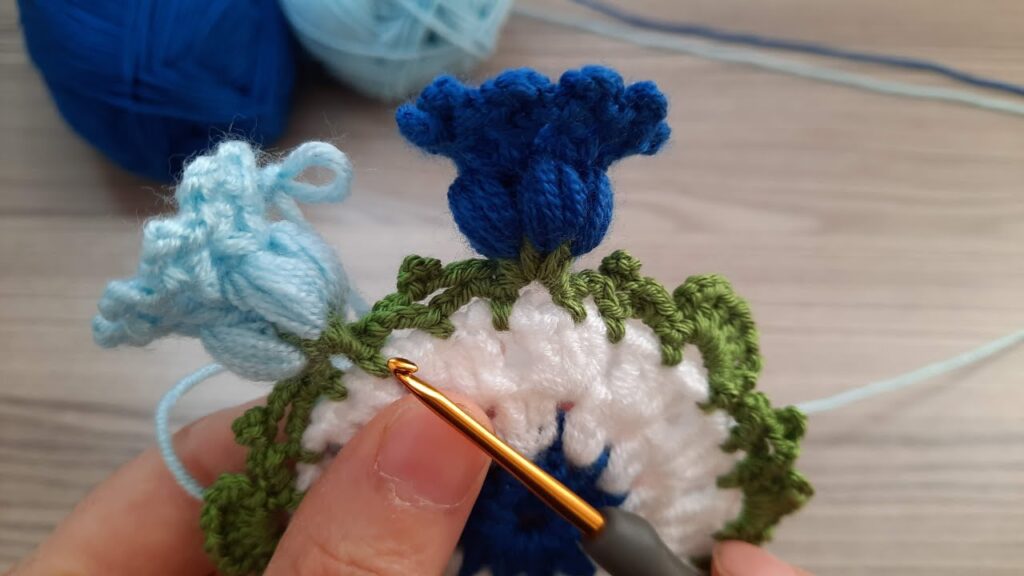 Easy Flowers 3D Motif Crochet Knitting Pattern