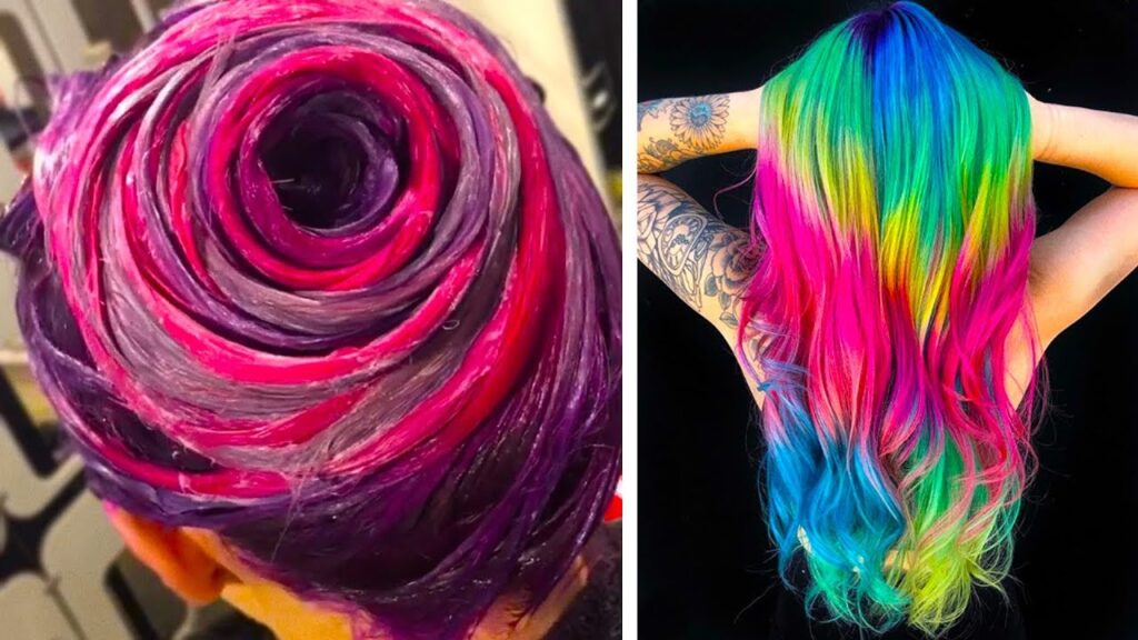 SURPRISING COLORFUL HAIR TRANSFORMATIONS- hairstyle