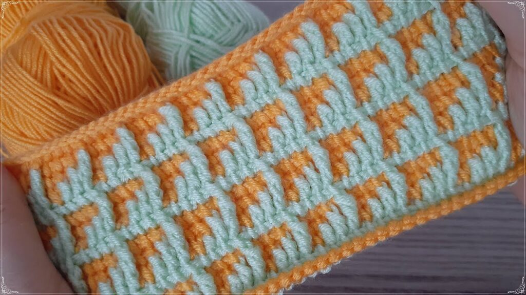 Very Easy Tunisian Crochet Knitting Pattern 05