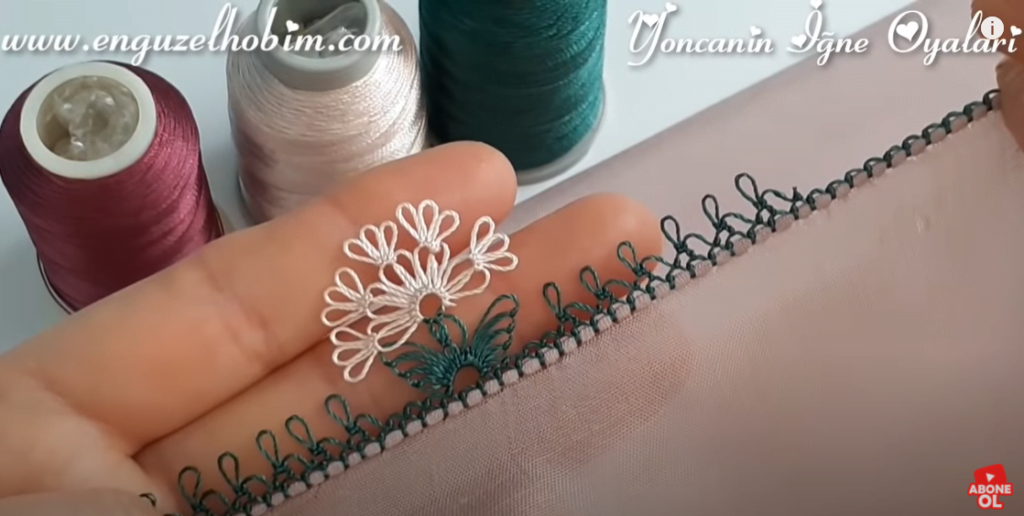 çiçekli iğne oyası modelleri yapımı