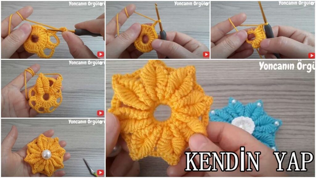 Muhteşem Çiçek Örgü Modeli Yapımı