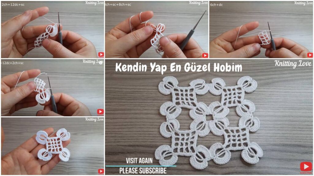 İnanılmaz Tığ İşi Çiçek Örgü Modeli -3